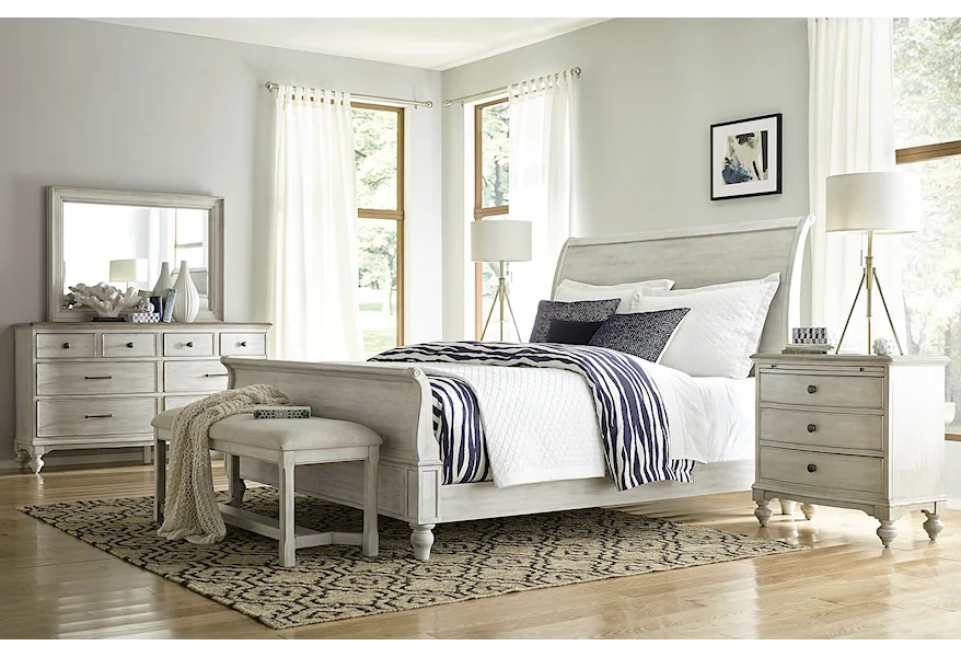 Litchfield 750 Hanover King Sleigh Bed by American Drew at Stoney Creek Furniture 