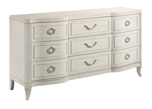Transitional 9-Drawer Dresser
