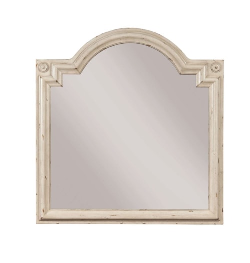 Bureau Mirror with Top Accent