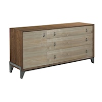 Contemporary Nouveau Dresser with Cedar-Lined Bottom Drawer