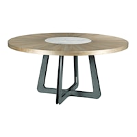 Contemporary Concentric Round Table with Ambrosia Maple Veneers