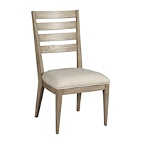 Brinkley Farmhouse Side Chair with Upholstered Seat