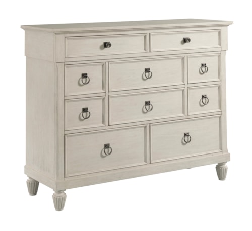 Coastal Aster 10-Drawer Bureau