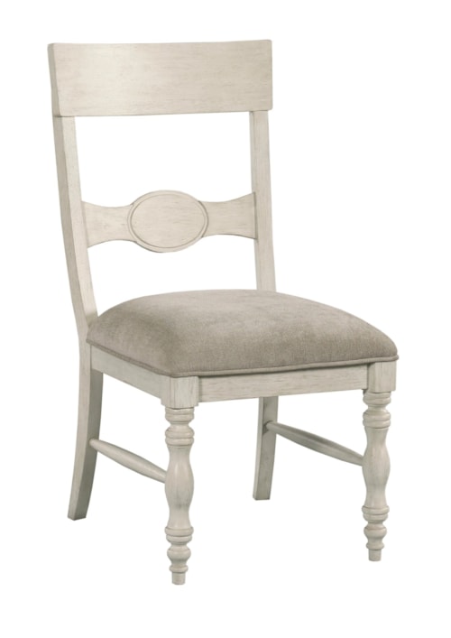Coastal Grand Bay Side Chair with Upholstered Seat