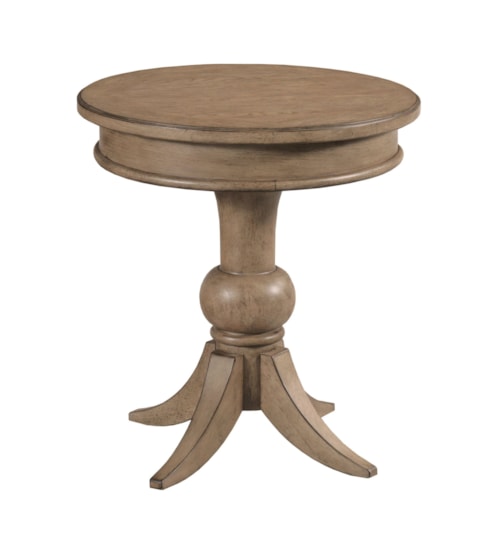Transitional Georgie Round End Table