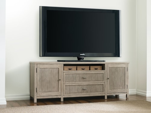 Merit Farmhouse Media Cabinet with Outlet