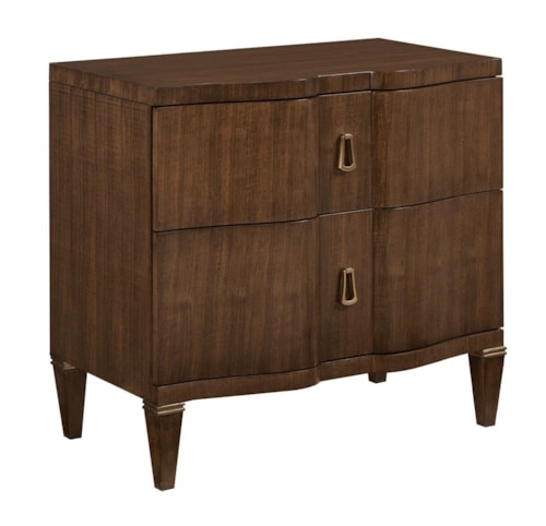 Transitional Nightstand with Outlets and USB Port