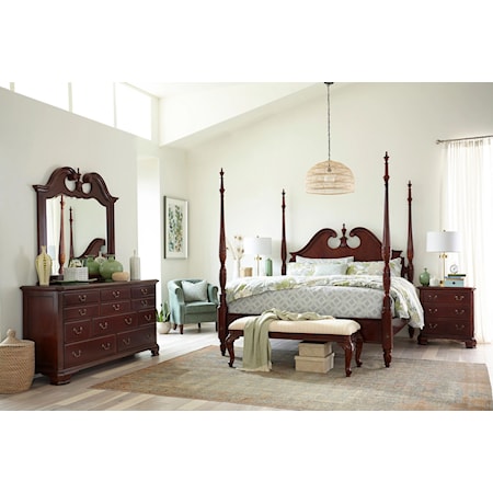 California King Pediment Poster Bed