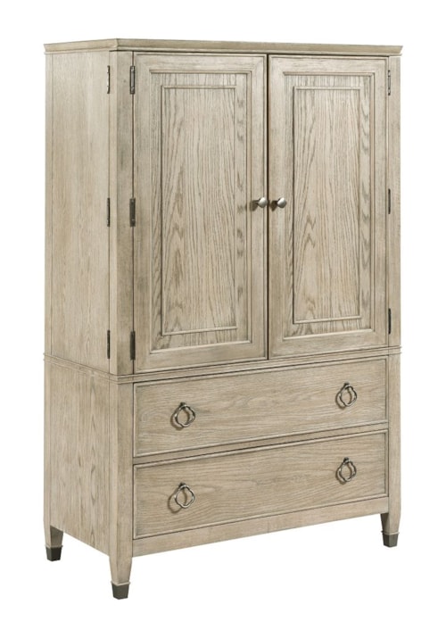 Relaxed Vintage Easton Four Drawer Chest with Wire Management