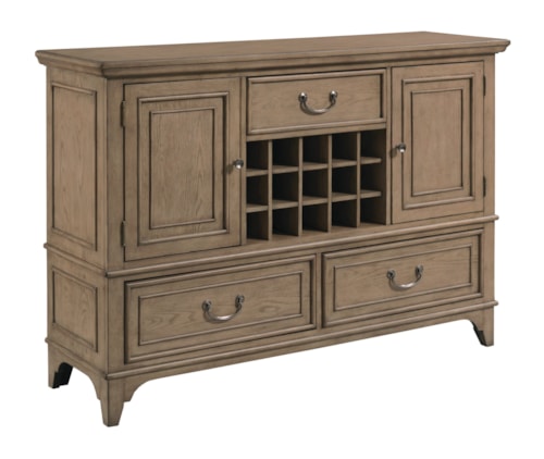 Transitional 3-drawer Hallworth Buffet