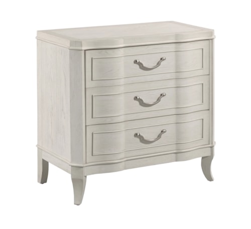 Transitional 3-Drawer Nightstand