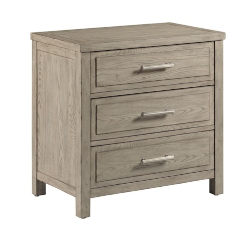 Baker Contemporary Nightstand with USB port and Outlets