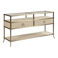 Capri Console Table with Tempered Glass Top