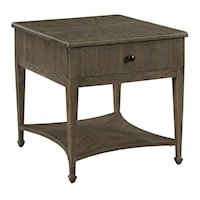 Transitional Drawer End Table