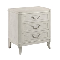 Transitional 3-Drawer Nightstand