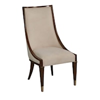 Transitional Upholstered Side Chair with Sloped Back