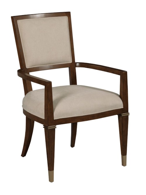 Transitional Upholstered Arm Chair with Upholstered Back
