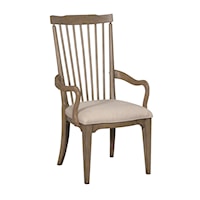 Transitional Vincent Spindle Back Arm Chair