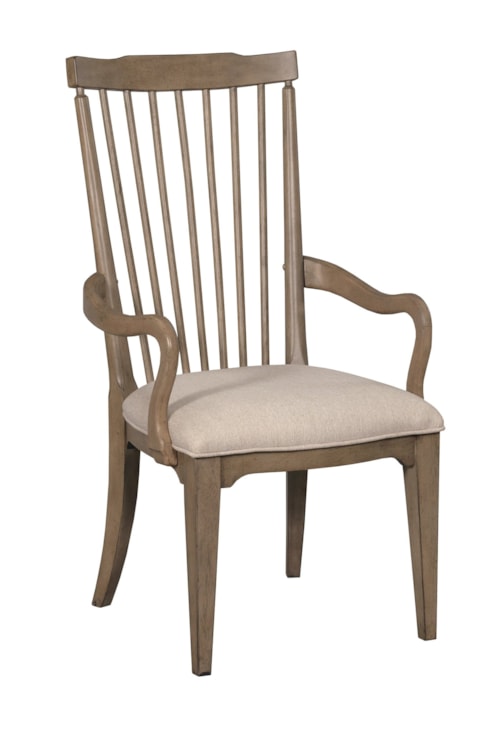 Transitional Vincent Spindle Back Arm Chair