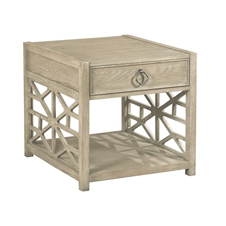 Biscane Drawer End Table