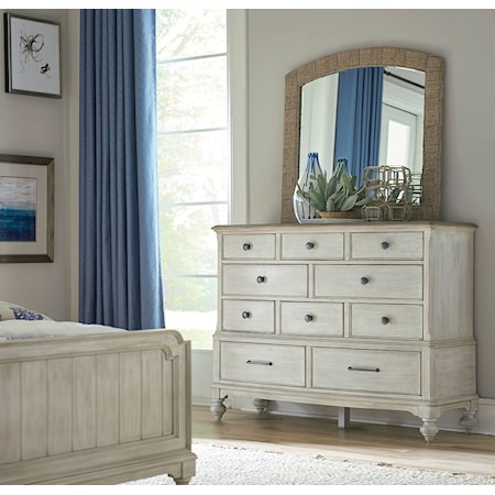 Cotswold Ten Drawer Dresser with Removable Jewelry Tray