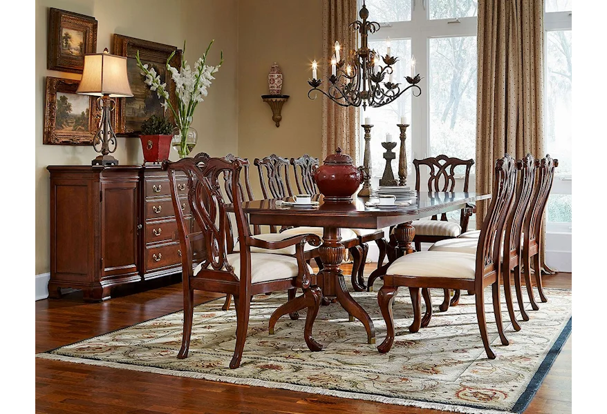 Cherry Grove 45th Pedestal Table by American Drew at Esprit Decor Home Furnishings