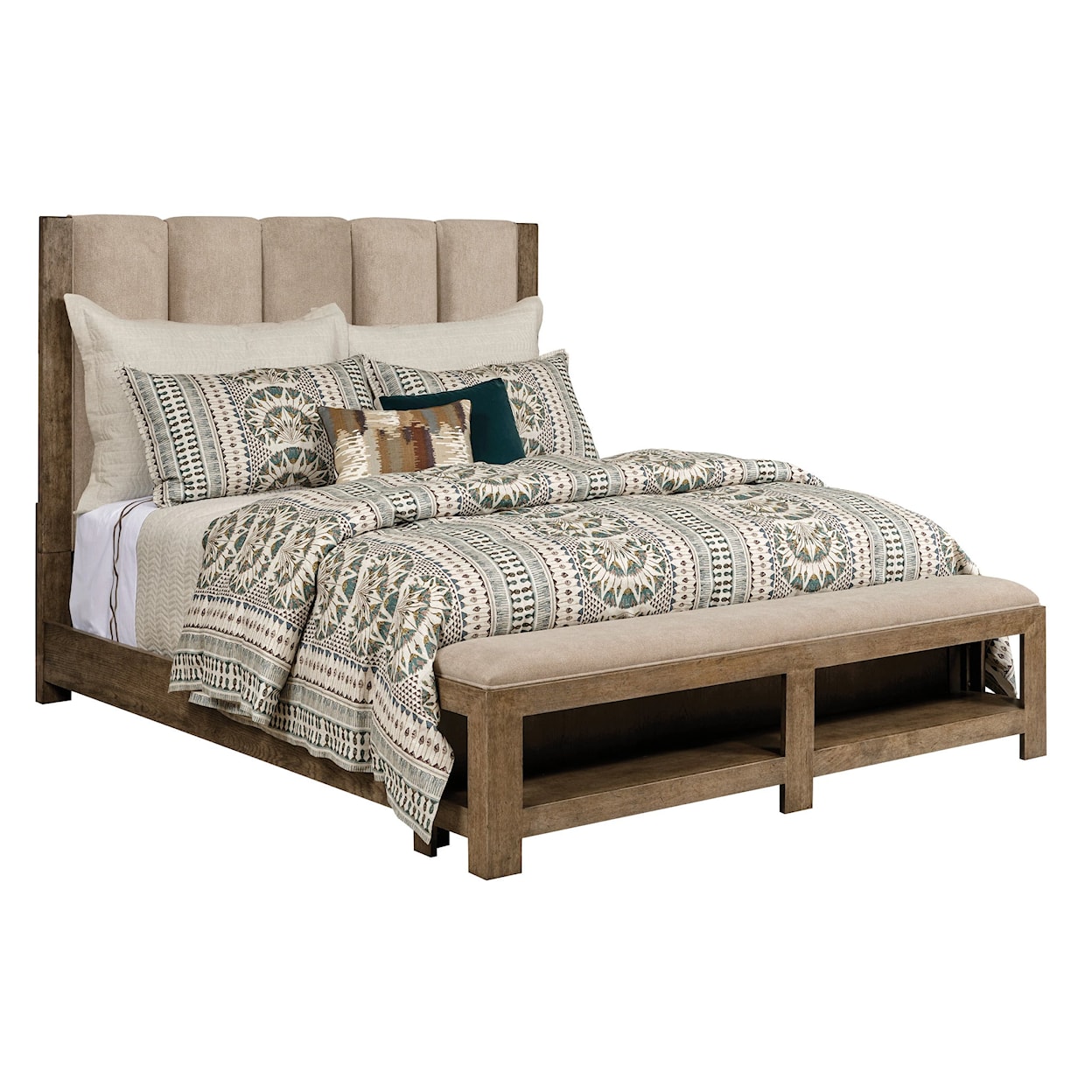 American Drew Skyline Queen Meadowood Upholstered Bed