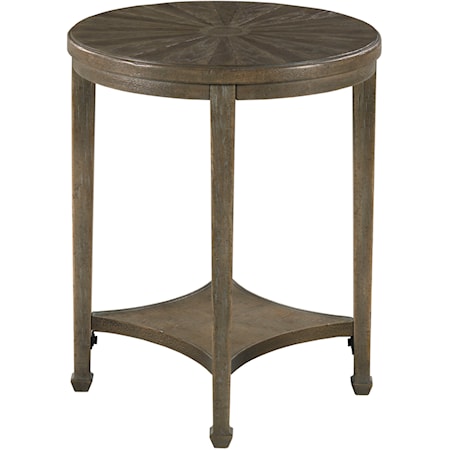 Transitional Round End Table