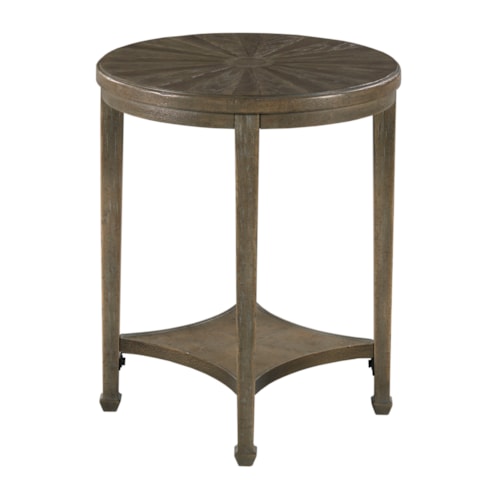 Transitional Round End Table