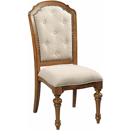 Traditional Upholstered Back Side Chair