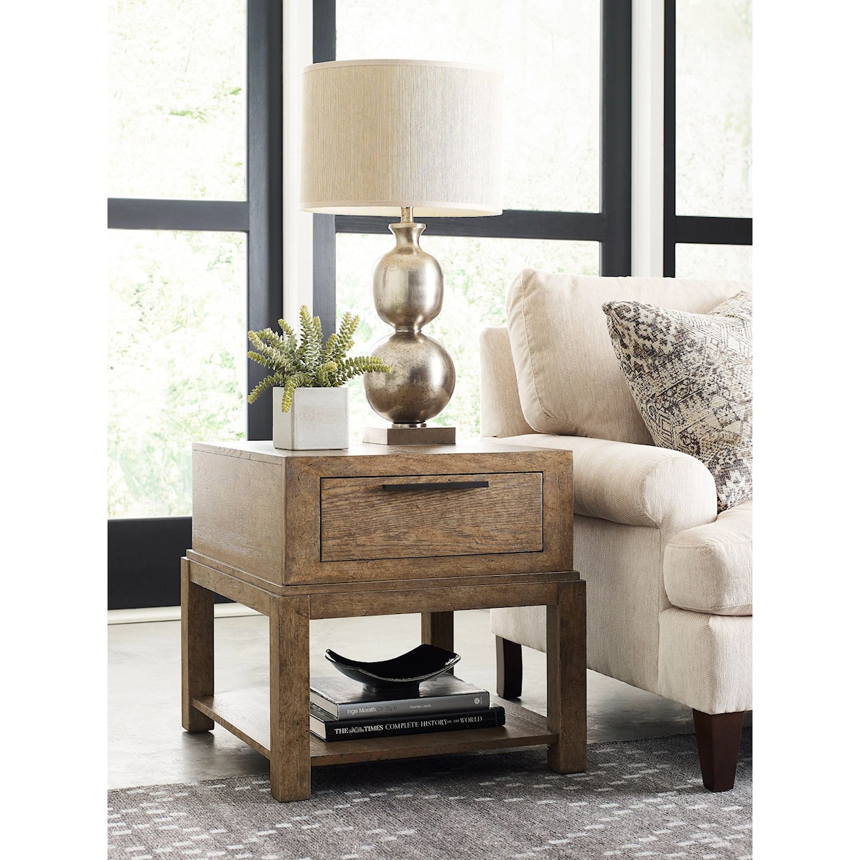 American Drew Skyline Evans Drawer End Table