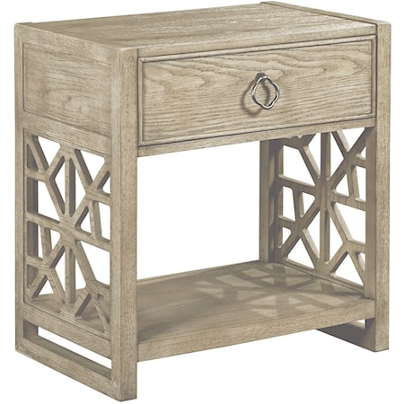 Delray Open Nightstand with Drawer
