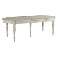 Coastal Serene Oval Dining Table with 2 Table Leaves