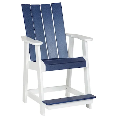 CWS 533A Balcony Arm Chair WH/PB