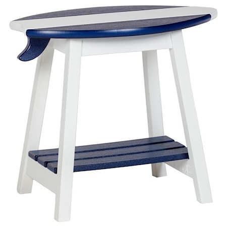 CWS 520 Surf End Table WH/PB