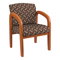 Medium Oak Finish Wood Visitor Chair