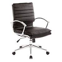 Mid Back Manager's Faux Leather Chair