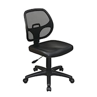 Mesh Screen Back Task Chair with Vinyl Seat