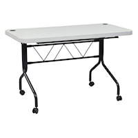 4’ Resin Multi Purpose Flip Table with Locking Casters