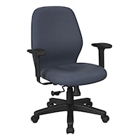 Mid Back 2-to-1 synchro Tilt Chair with 2 -Way Adjustable Soft padded Arms