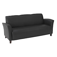 Black Bonded Leather Sofa