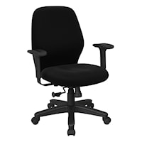 Mid Back 2-to-1 synchro Tilt Chair with 2 -Way Adjustable Soft padded Arms