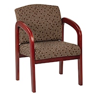 Cherry Finish Wood Visitor Chair