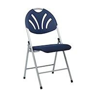 Folding Chair with Plastic Fan Back