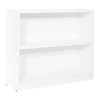 36Wx12Dx30H 2-Shelf Bookcase with 1" Thick Shelves