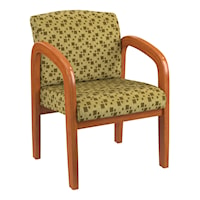 Medium Oak Finish Wood Visitor Chair