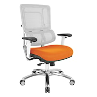 White Vertical Mesh Chair
