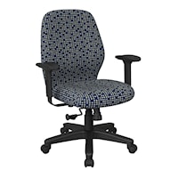 Mid Back 2-to-1 synchro Tilt Chair with 2 -Way Adjustable Soft padded Arms