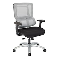 Vertical Grey Mesh Back Chair