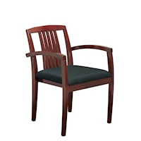 Leg Chair With Wood Slat Back And Sonoma Cherry Finish